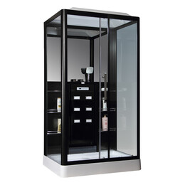 Гидробокс LORANTO CS 127-3A 120х90 см R, хром/прозрачное - фото 