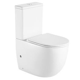 Унитаз-компакт безободковый Azario Mitta AZ-2128 с тонкой крышкой микролифт - фото 