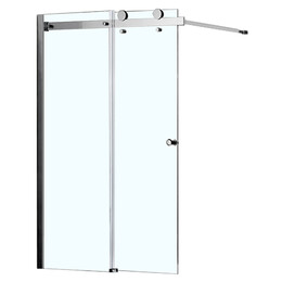 Шторка для ванны Azario Carleon 100х150 см, хром/прозрачное - фото 