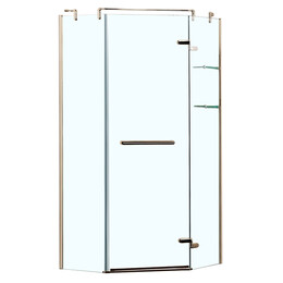 Душевое ограждение Azario Montreal AZ-NWG3231 100х100 см (стекло 8 мм) золото/прозрачное - фото 