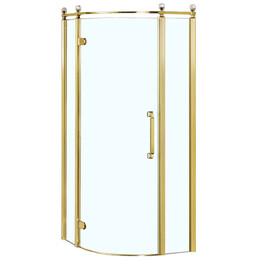 Душевое ограждение Azario Ontario AZ-NBB2231-L 90х90 см (стекло 8 мм) золото/прозрачное - фото 