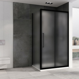Душевое ограждение Abber Schwarzer Diamant 140x80 см AG30140BMH-S80BM, чёрный/матовое - фото 