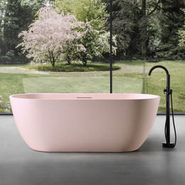 Ванна отдельностоящая Abber Frankfurt 170x75 см AM9941MP, розовый матовый - фото 