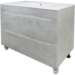 Тумба напольная с раковиной Loranto Florena 80 см CS00086992 (раковина Leon 80) светлый бетон - фото 