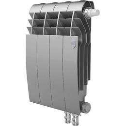 Радиатор Royal Thermo BiLiner 350 VR Silver Satin 320х430 мм (4 секции) - фото 
