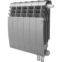 Радиатор Royal Thermo BiLiner 350 VR Silver Satin 480х430 мм (6 секций) - фото 