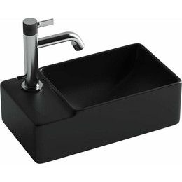 Раковина подвесная Ceramicanova Element 40 см L CN5046MB, чёрный матовый - фото 