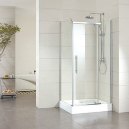Душевое ограждение Sole Quadro 120х90 см, хром/прозрачное - фото 