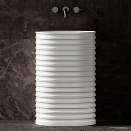 Раковина напольная Abber Stein 58 см AS2550-H, белый матовый - фото 