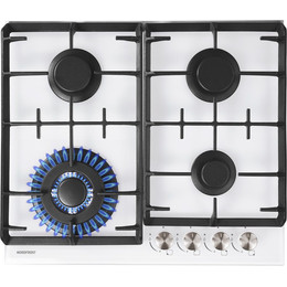 Газовая варочная поверхность NordFrost HM 6044 W (белое стекло) - фото 