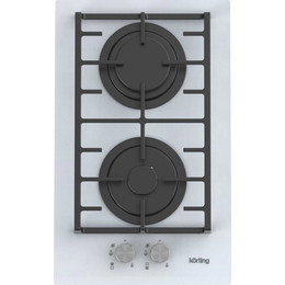Газовая варочная поверхность Korting HGG 3825 CW Domino (белое стекло) - фото 