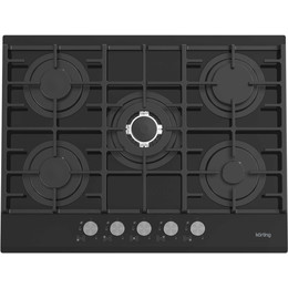Газовая варочная поверхность Korting HGG 7835 CTN (чёрное стекло) - фото 