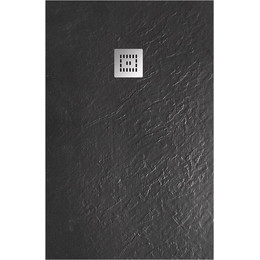 Каменный поддон BelBagno UNO 120х90 см TRAY-MR-UNO-AH-120/90-35-NERO-CR, чёрный матовый - фото 