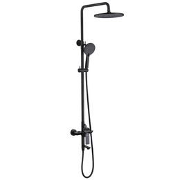 Душевая стойка Abber Emotion AF8816B, чёрный матовый, Цвет производителя: чёрный матовый - фото 