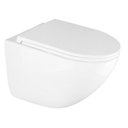 Унитаз подвесной безободковый Azario Trevi AZ-0093UQ3 с тонкой крышкой микролифт (Система смыва торнадо) - фото 