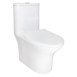 Унитаз-моноблок безободковый с функцией биде Azario Sente AZ-8614B с тонкой крышкой микролифт - фото 