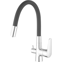 Смеситель для кухни Esko Coral CL 03 B, чёрный/хром, Цвет производителя: хром, чёрный - фото 