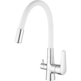Смеситель для кухни Esko Coral CL 03 W, белый/хром, Цвет производителя: хром, белый - фото 