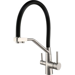 Смеситель для кухни Esko K25 B, чёрный/никель матовый, Цвет производителя: чёрный, никель - фото 