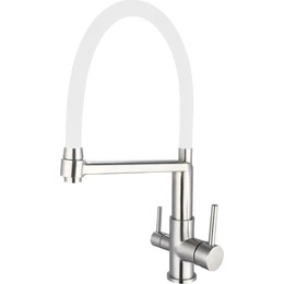 Смеситель для кухни Esko K26 W, белый/никель матовый, Цвет производителя: белый, никель - фото 