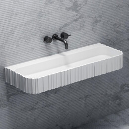 Раковина подвесная Abber Stein 100 см AS2652-1.0, белый матовый - фото 