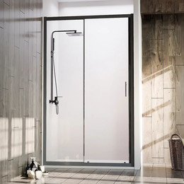 Душевая дверь Veconi 110 см VN72B-110-01-C4, чёрный матовый/прозрачное - фото 