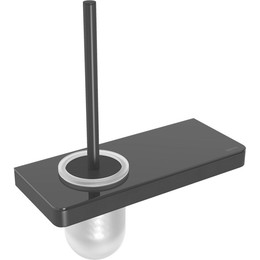 Ёршик для унитаза Lemark Glass line 9762033, чёрный матовый/чёрное стекло - фото 