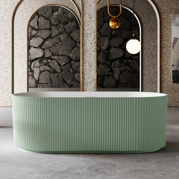 Ванна каменная Abber Stein 170x75 см AS9601MCG, зелёный матовый - фото 
