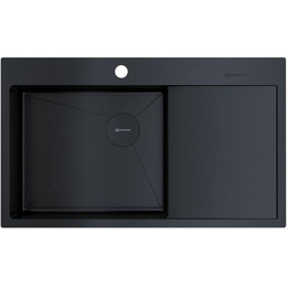 Кухонная мойка Omoikiri Akisame 86 Side GB-L 1.2 мм 4997043, графит, Цвет производителя: графит - фото 