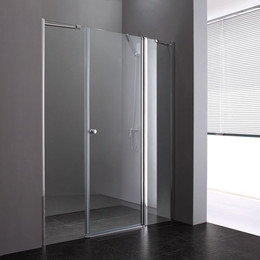 Душевая дверь Cezares 175 см ELENA-W-B-13-80+60/40-C-Cr, хром/прозрачное - фото 