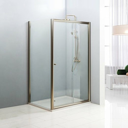 Душевое ограждение Cezares 140х90 см GIUBILEO-AH-1-140/90-SCORREVOLE-C-Br, бронза/прозрачное - фото 