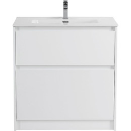 Тумба напольная с раковиной Cezares 80 см KRAFT-800-2C-PIA-BO (раковина BB800ETL) bianco opaco - фото 