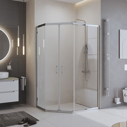 Душевое ограждение BelBagno 100x80 см UNO-195-PH-2-100/80-C-Cr, хром/прозрачное - фото 