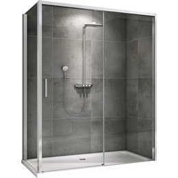 Душевое ограждение Abber Komfort 170х100 см AG93170-S102 (стекло 8 мм) хром/прозрачное - фото 