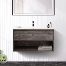 Тумба подвесная с раковиной BelBagno 80 см KRAFT-800-1C-SO-PP (раковина LOV-800-LVB) Pino Pasadena - фото 