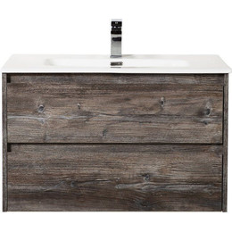 Тумба подвесная с раковиной BelBagno 80 см KRAFT-800-2C-SO-PP (раковина LOV-800-LVB) Pino Pasadena - фото 
