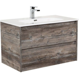 Тумба подвесная с раковиной BelBagno 90 см KRAFT-900-2C-SO-PP (раковина LOV-900-LVB) Pino Pasadena - фото 