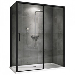 Душевое ограждение Abber Komfort 130х90 см AG93130B-S92B (стекло 8 мм) чёрный/прозрачное - фото 