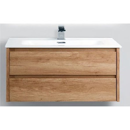 Тумба подвесная с раковиной BelBagno 100 см KRAFT-1000-2C-SO-RNN (раковина LOV-1000-LVB) Rovere Nebrasca Nature - фото 