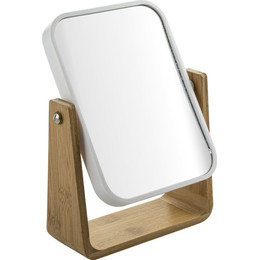 Зеркало косметическое настольное Санакс 75813, цвет белый/дерево - фото 
