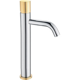 Смеситель для раковины высокий Boheme Stick 122-CRG.2, gold chrome - фото 