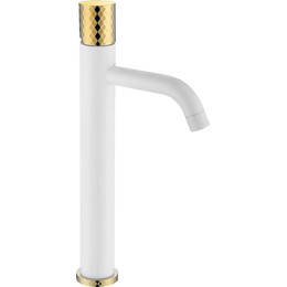Смеситель для раковины высокий Boheme Stick 122-WG, white gold, Цвет производителя: white gold - фото 