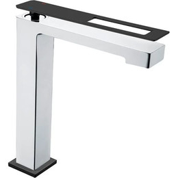 Смеситель для раковины высокий Boheme Q 142-CRB, black chrome, Цвет производителя: black chrome - фото 
