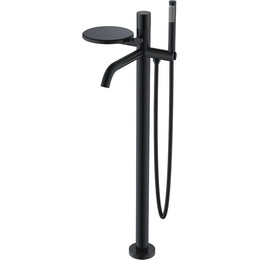 Смеситель для ванны напольный Boheme Stick 129-BB.2, чёрный, Цвет производителя: чёрный - фото 