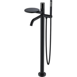 Смеситель для ванны напольный Boheme Stick 129-BB, чёрный, Цвет производителя: чёрный - фото 
