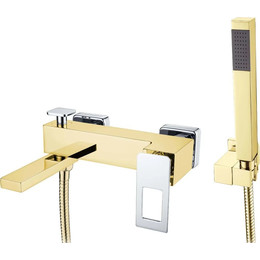 Смеситель для ванны Boheme Q 143-GCR, gold chrome, Цвет производителя: gold chrome - фото 