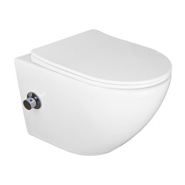 Унитаз-биде подвесной безободковый Azario Allegro AZ-3105B с тонкой крышкой микролифт - фото 