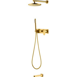 Душевая система для ванны Boheme Spectre 454-2-G (со скрытой частью) золото, Цвет производителя: золото - фото 