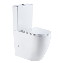 Унитаз-компакт безободковый Azario Mirada AZ-1289A с тонкой крышкой микролифт - фото 