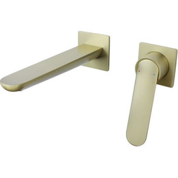 Смеситель для раковины настенный Bronze de Luxe Icon 7006CG, золото матовое, Цвет производителя: золото матовое - фото 